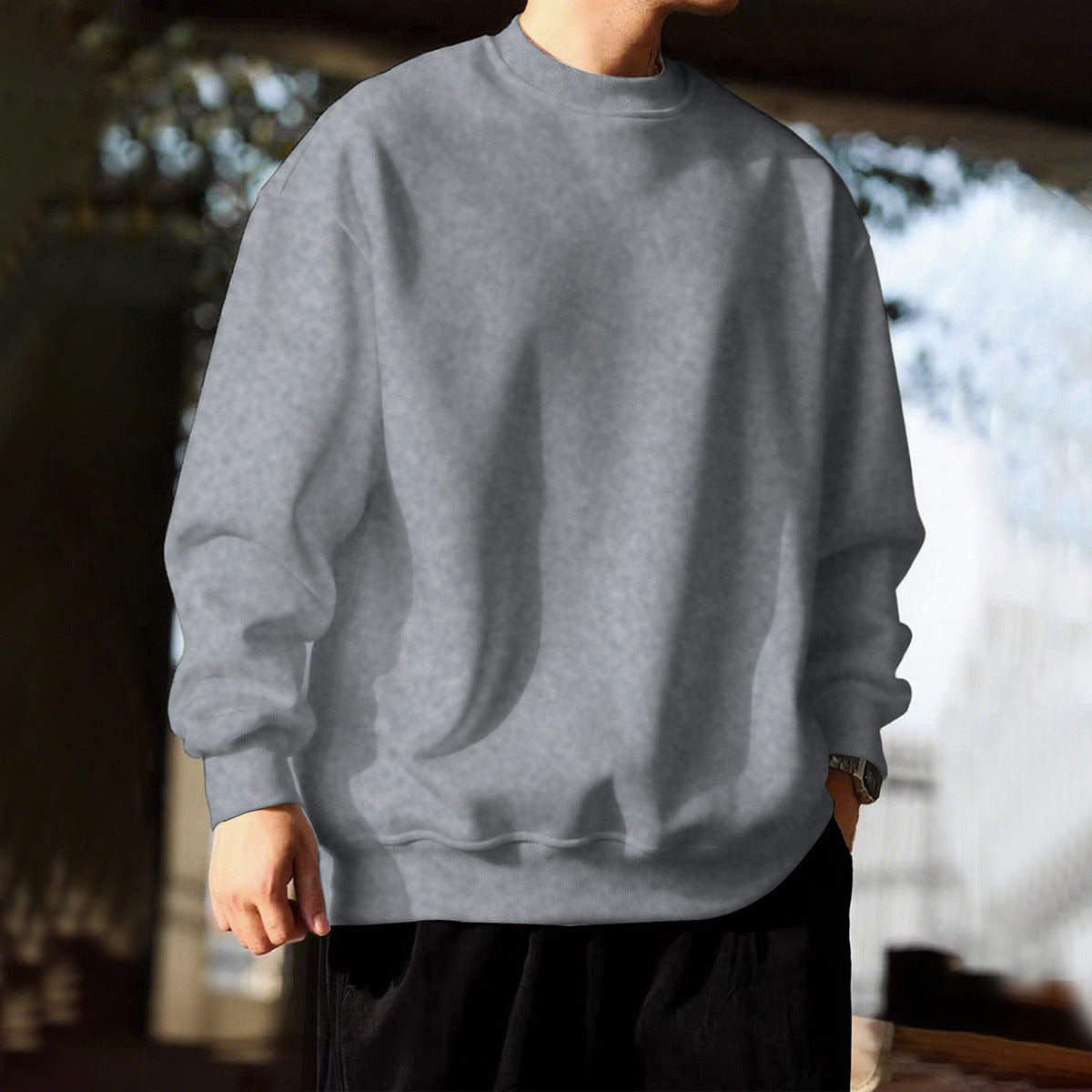 Sweat à capuche homme ample automne/hiver – Sport &amp; Loisirs, doublé polaire