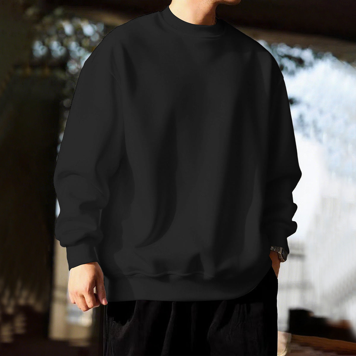 Sweat à capuche homme ample automne/hiver – Sport &amp; Loisirs, doublé polaire